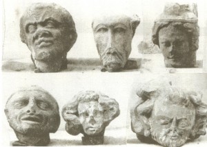 Stolen Mediaeval stone heads from Kenilworth Priory