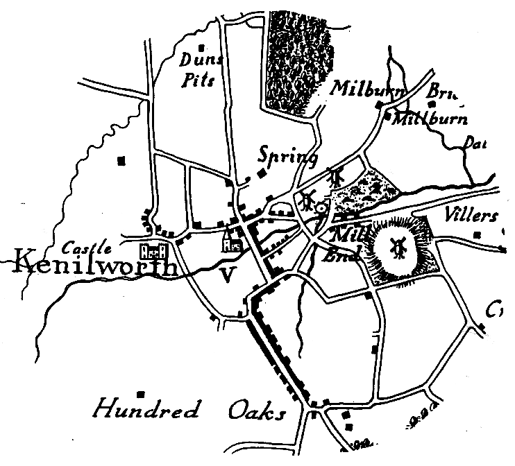 Kenilworth Windmills Map 1793
