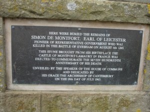 De Montfort Plaque