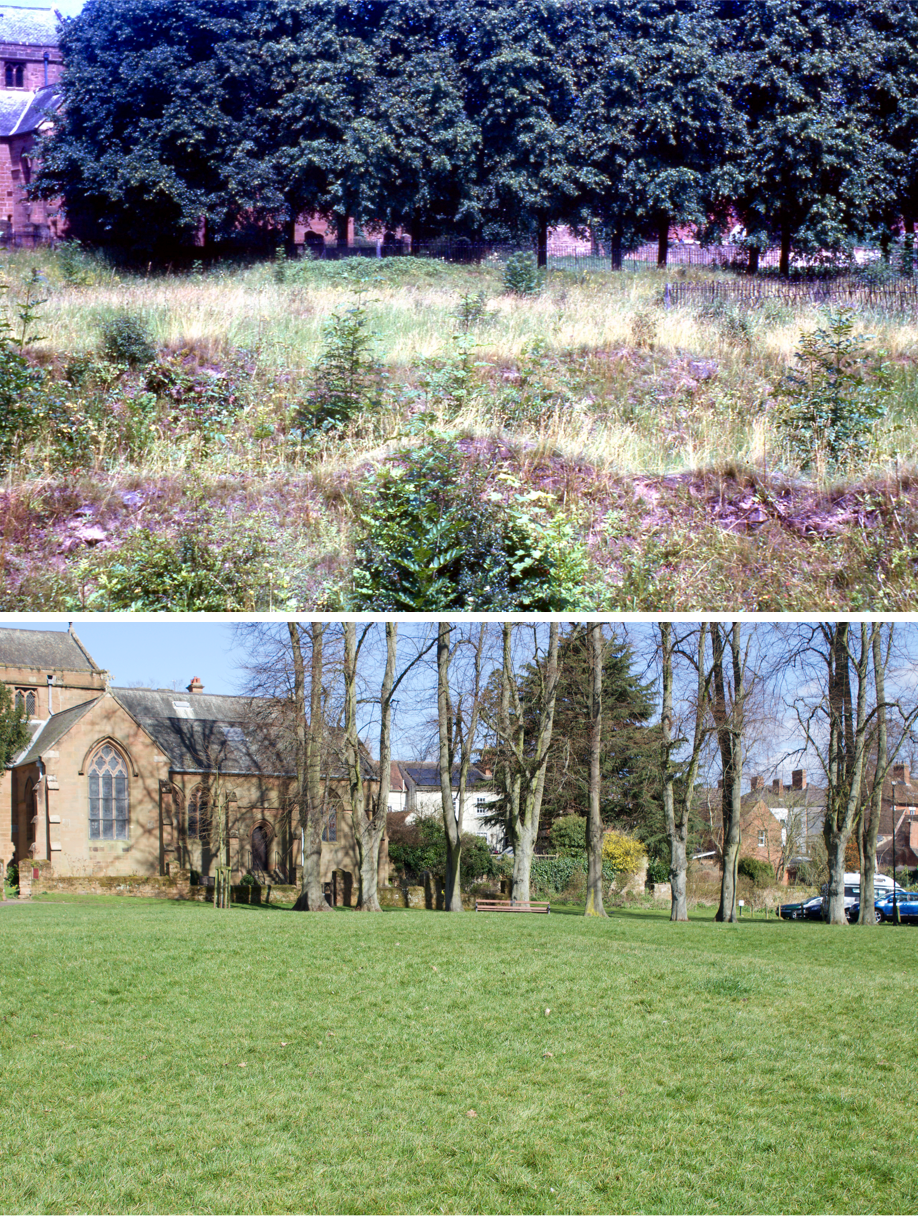 Overgrown area of Chancel, July 1963