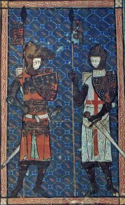 A depiction of Prince Edmund and St George