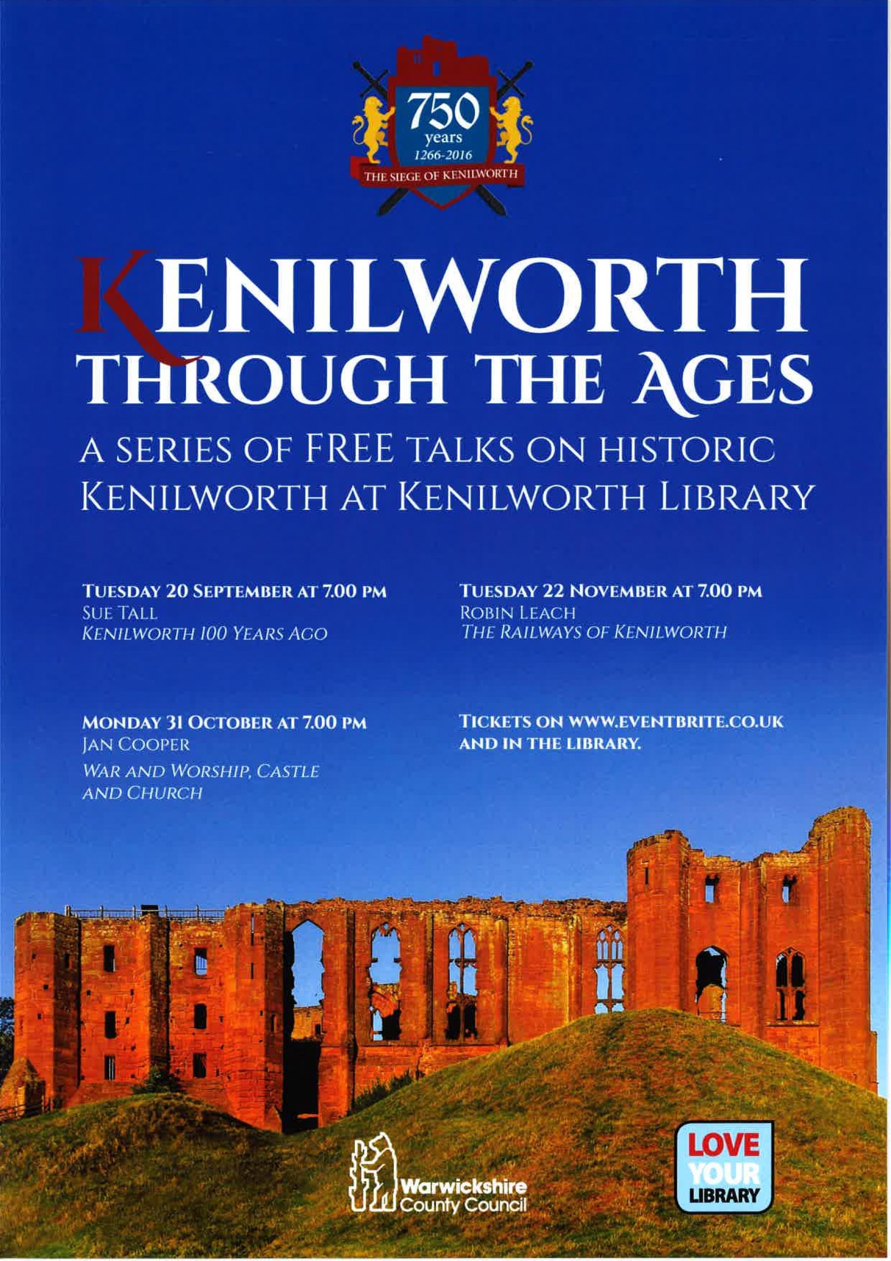 Talks at Kenilworth Library