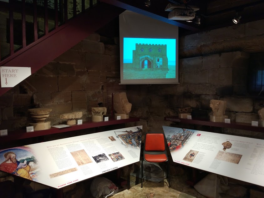 The projector screen in the Barn Museum & Heritage Centre