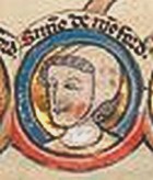 13th century image of Simon de Montfort "the younger" or Simon VI de Montfort