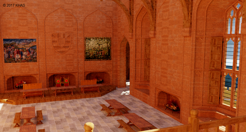 View from the minstrel’s gallery in the Great Hall.