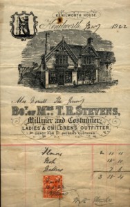 Kenilworth House invoice, 1922