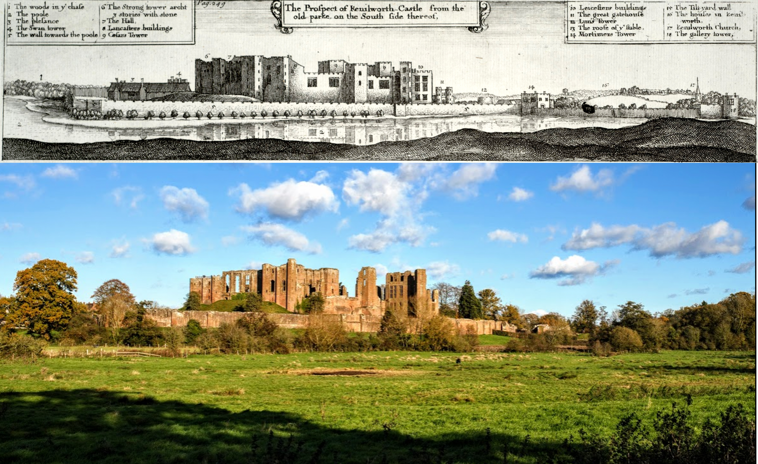 Hollar Print of Kenilworth Castle