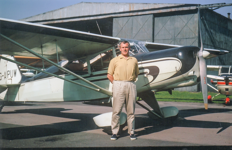 The late John Webster with his plane
