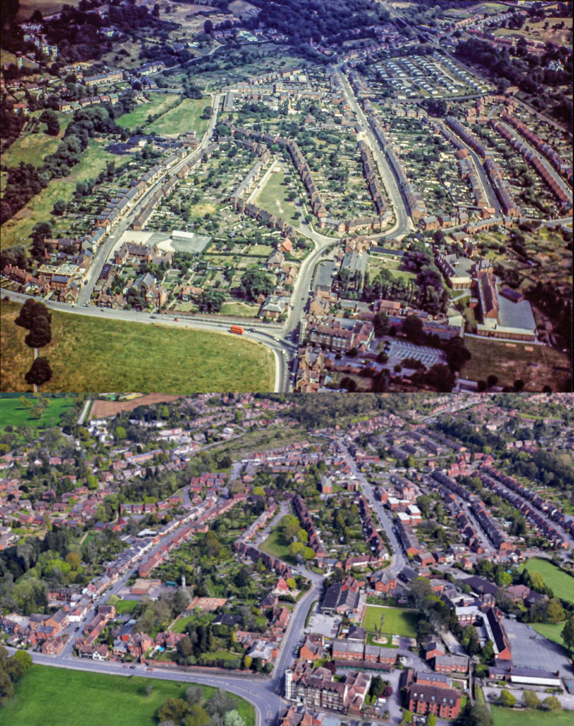Upper Rosemary Hill & Albion Street Aerial Photo - Then & Now