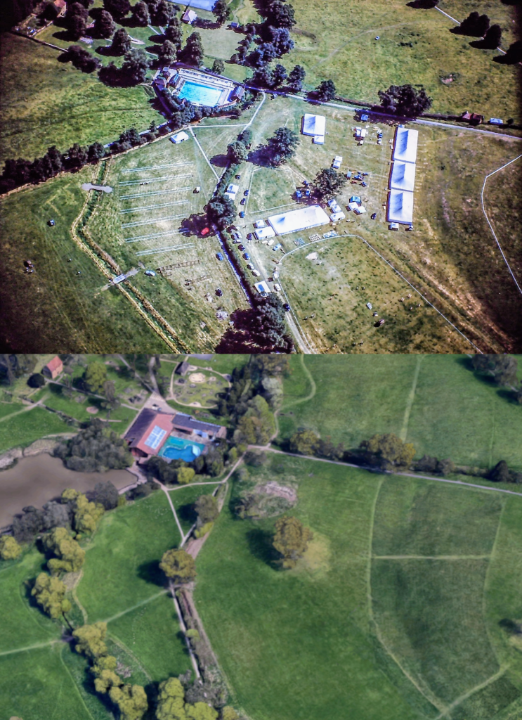 The Swimming Pool from Above - Then & Now
